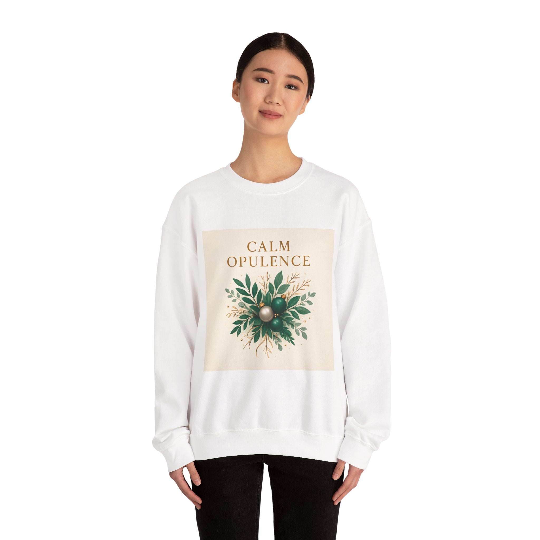 Calm Opulence Sweatshirt — Botanical Holiday Crewneck