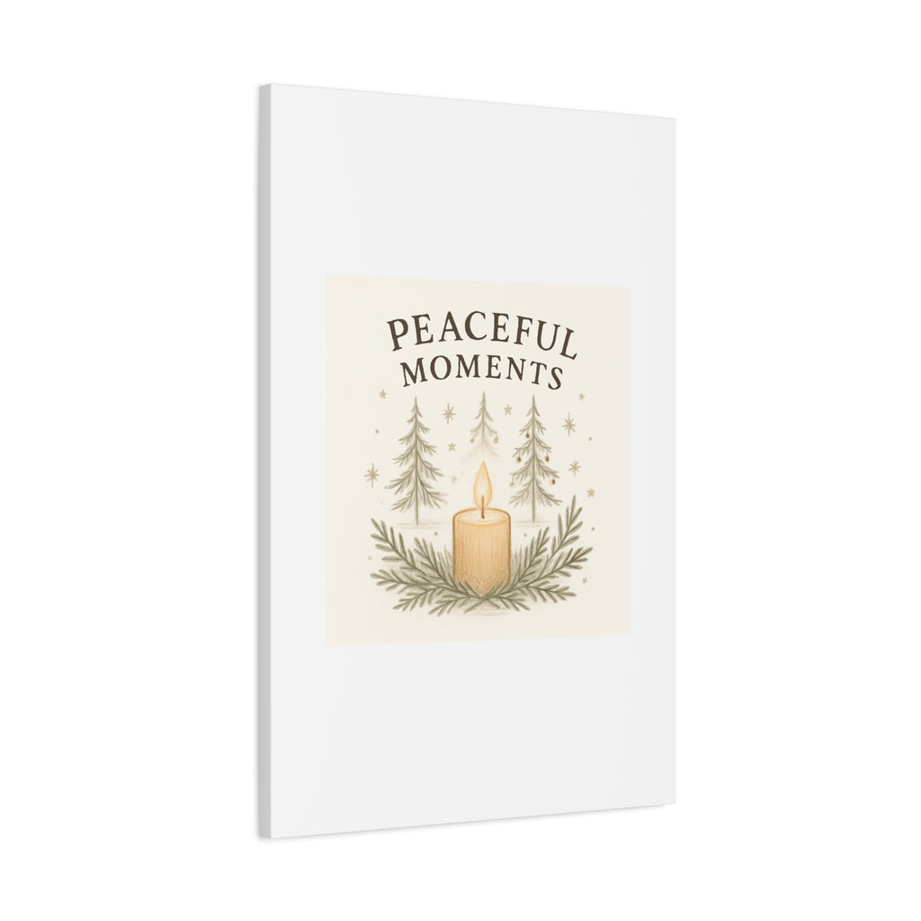 Peaceful Moments Candle Canvas — Matte Stretched Wall Art