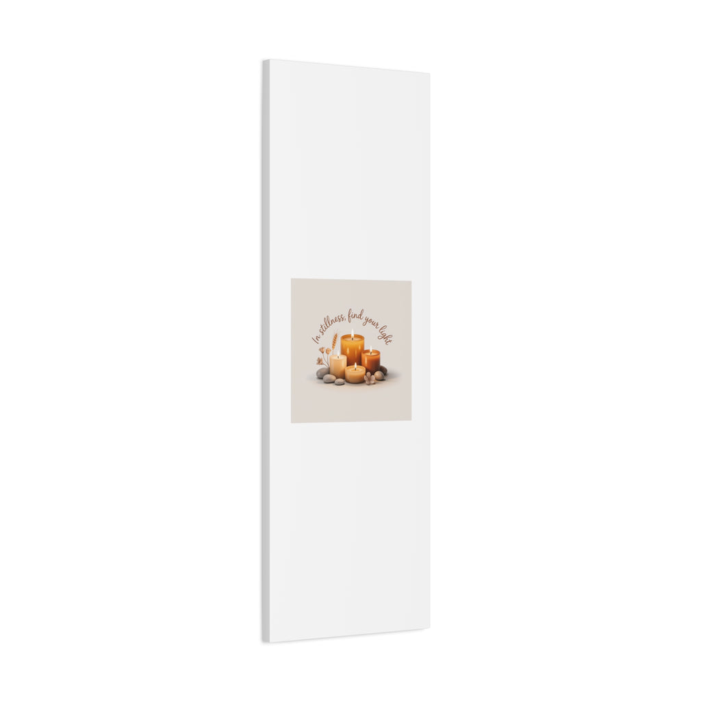 Canvas Wall Art - "In Stillness, Find Your Light" Candle Print