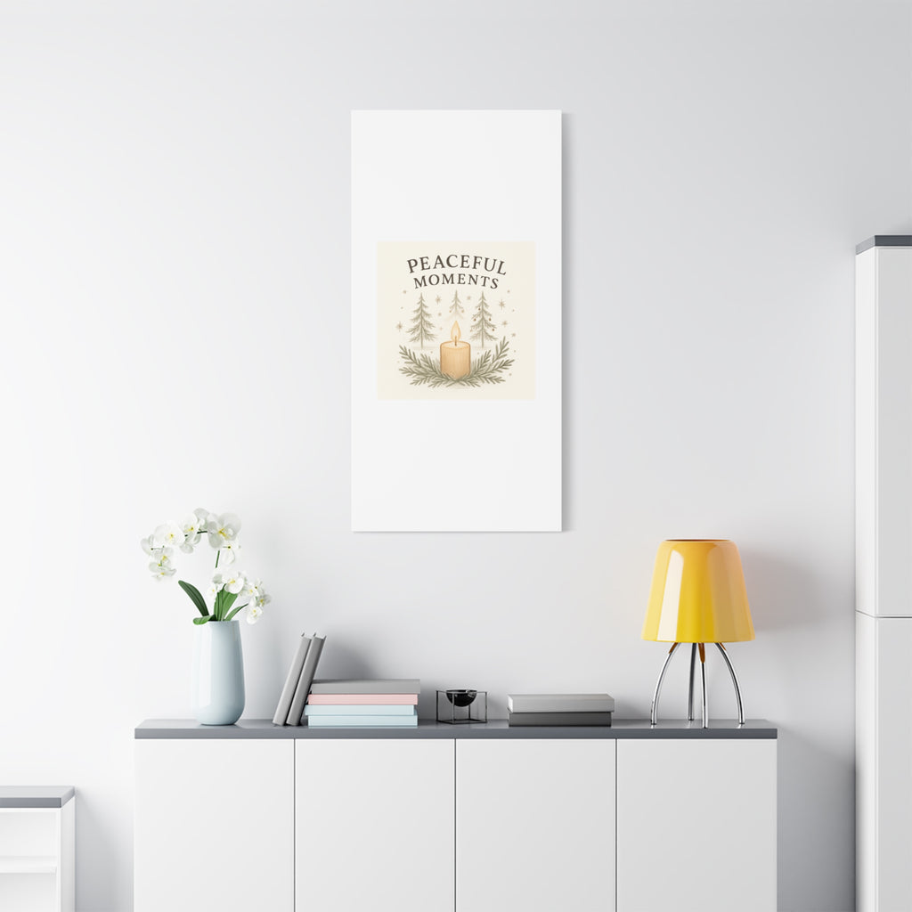 Peaceful Moments Candle Canvas — Matte Stretched Wall Art