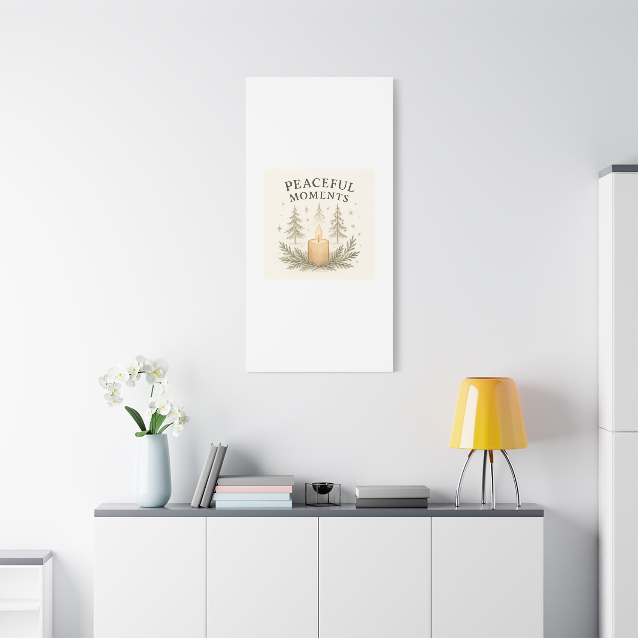 Peaceful Moments Candle Canvas — Matte Stretched Wall Art