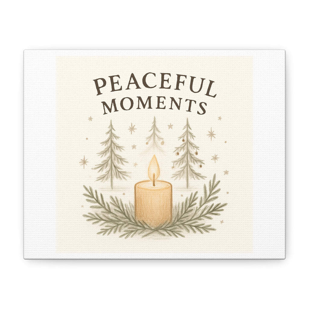 Peaceful Moments Candle Canvas — Matte Stretched Wall Art