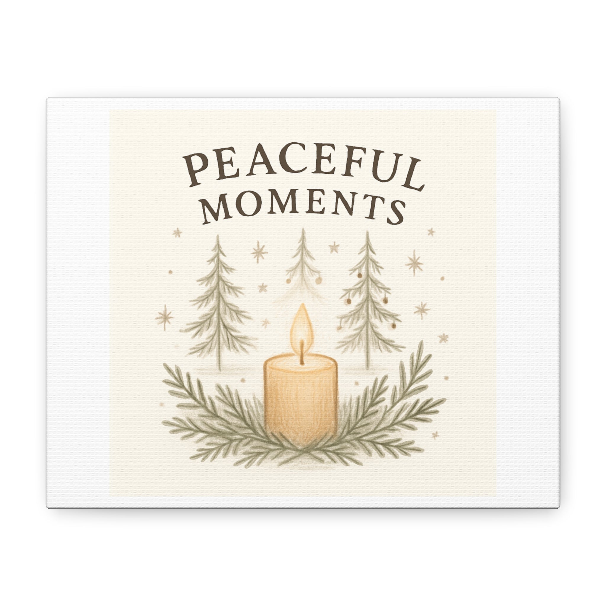 Peaceful Moments Candle Canvas — Matte Stretched Wall Art