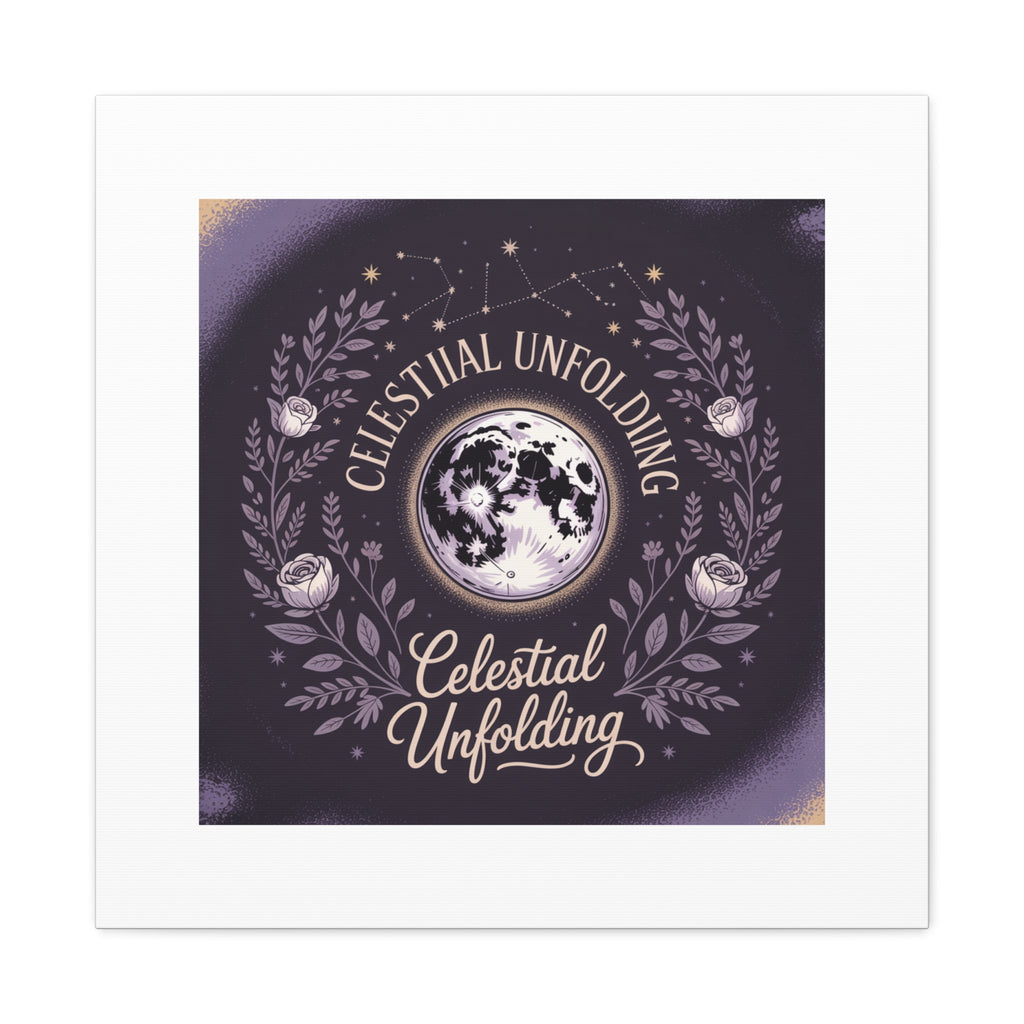 Celestial Unfolding Moon Art Canvas
