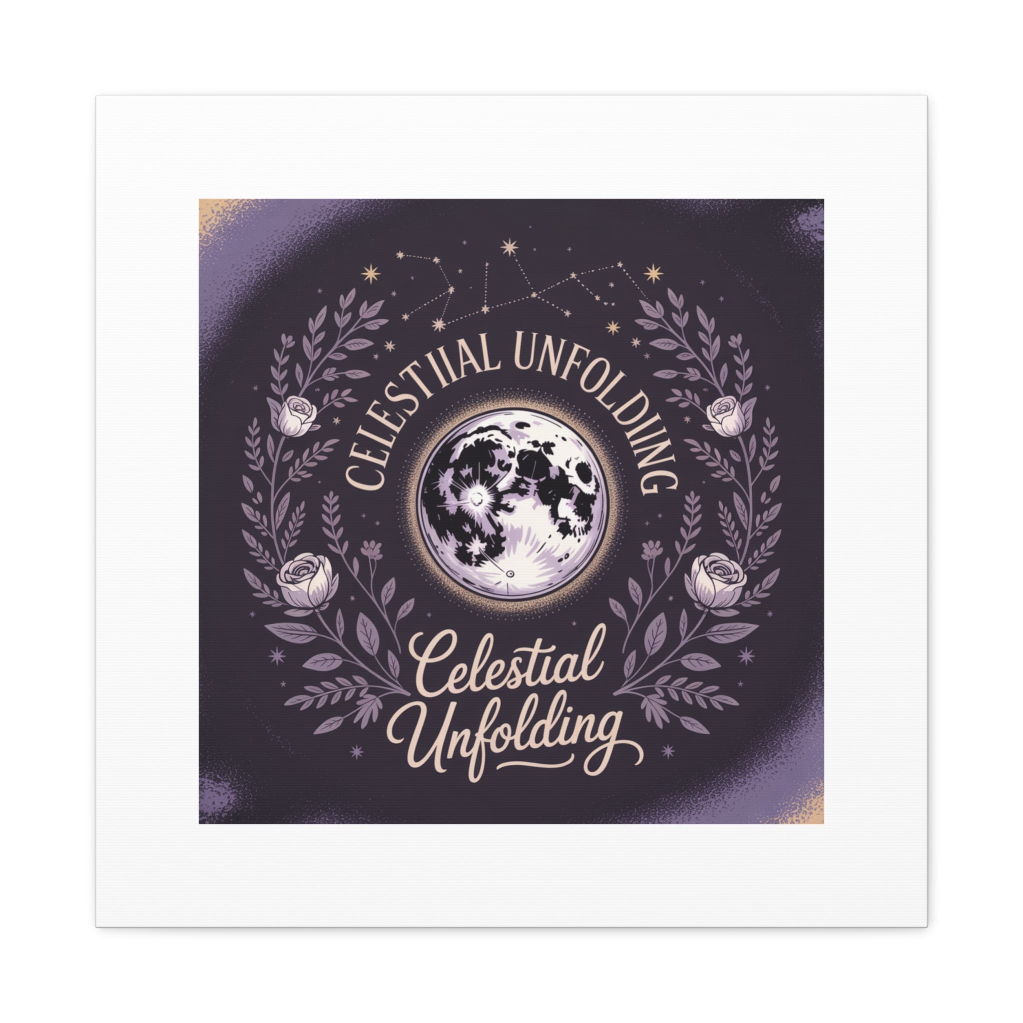 Celestial Unfolding Moon Art Canvas