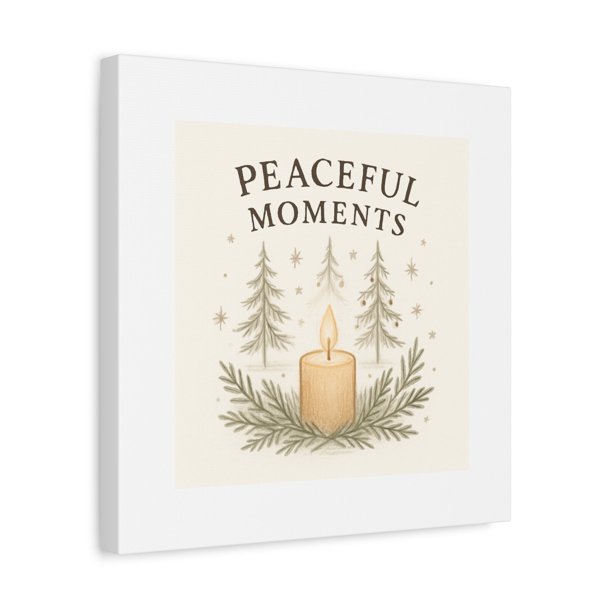 Peaceful Moments Candle Canvas — Matte Stretched Wall Art