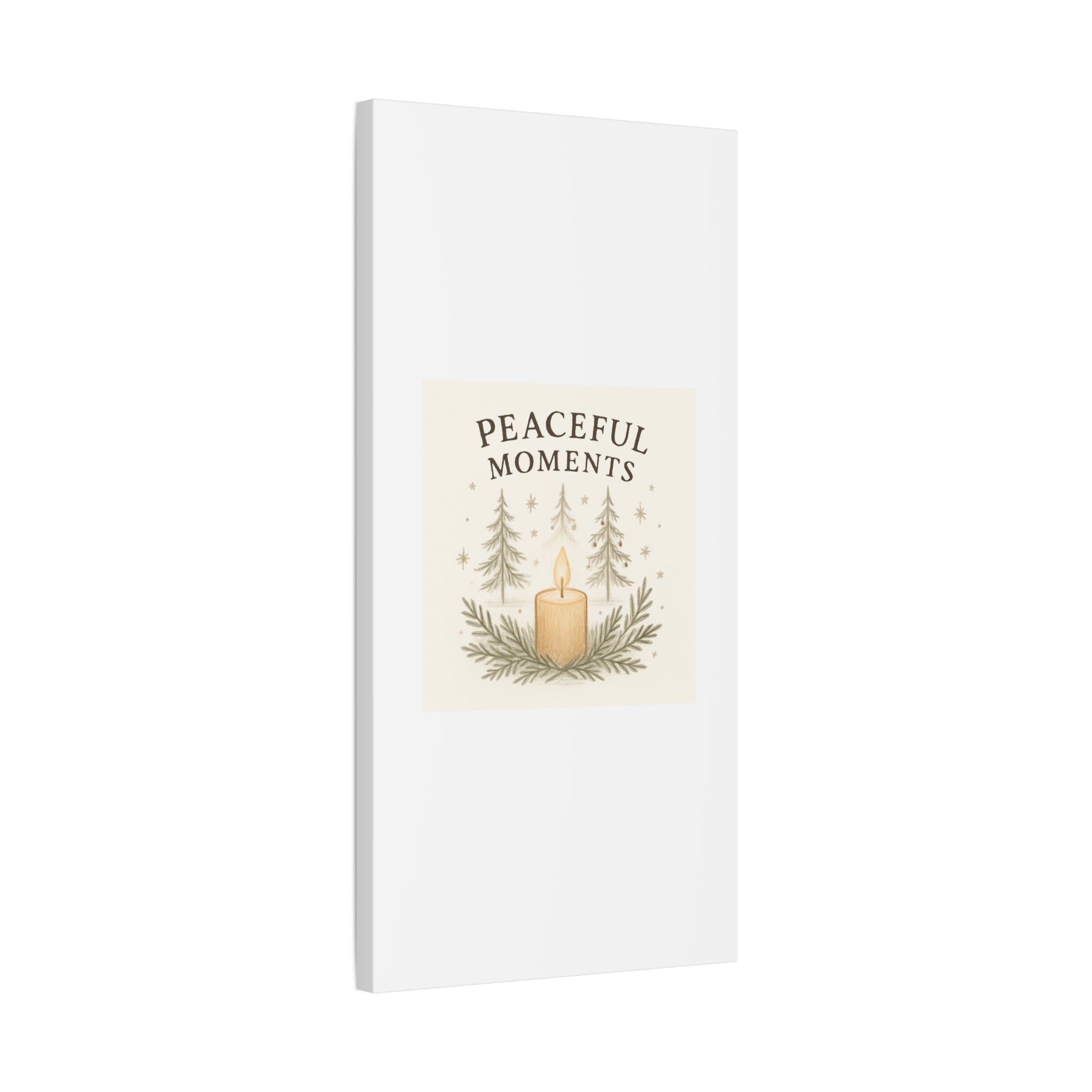Peaceful Moments Candle Canvas — Matte Stretched Wall Art