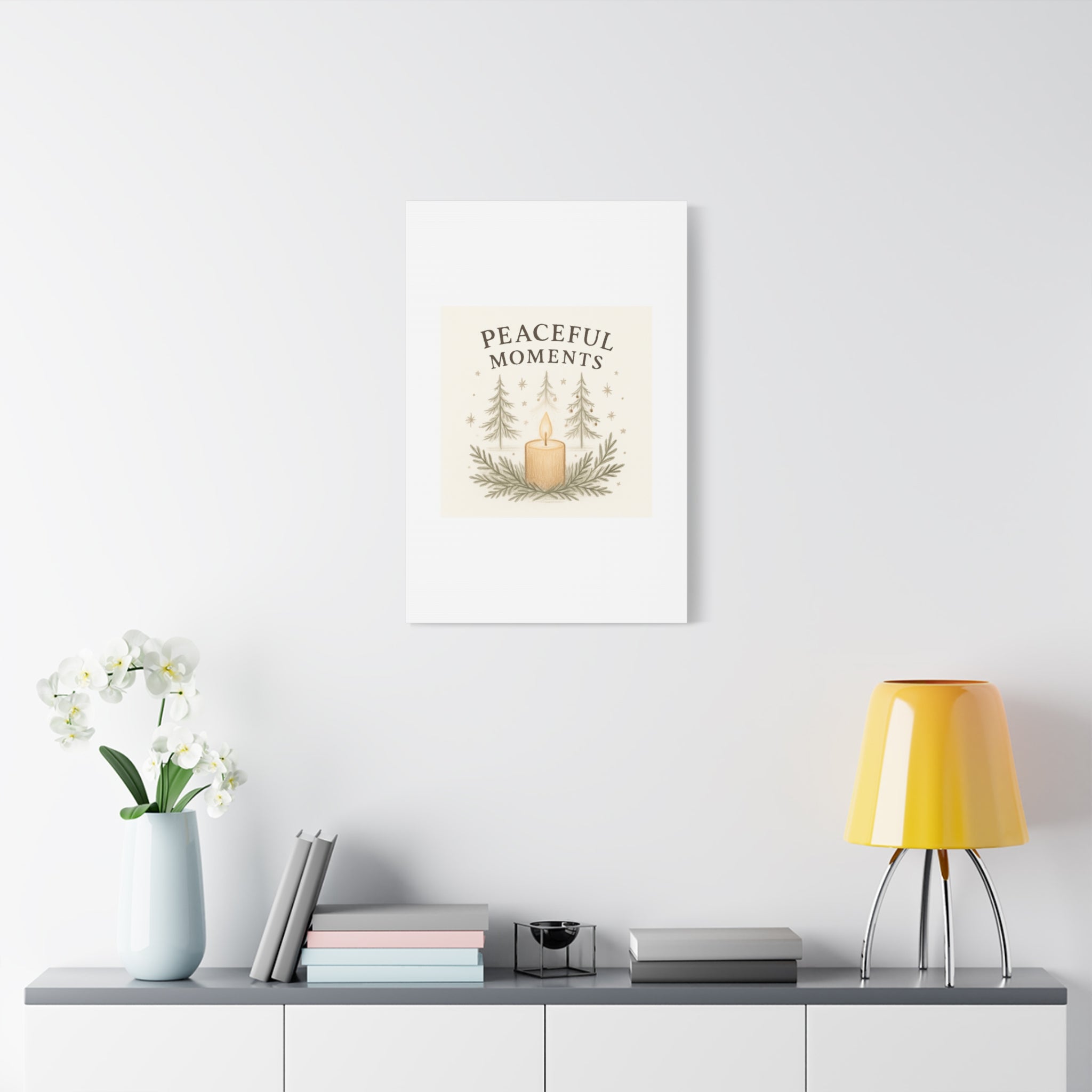 Peaceful Moments Candle Canvas — Matte Stretched Wall Art