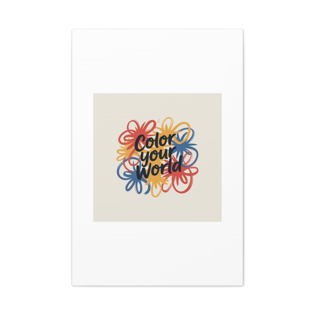 Canvas Art – “Color Your World” Floral Wall Art