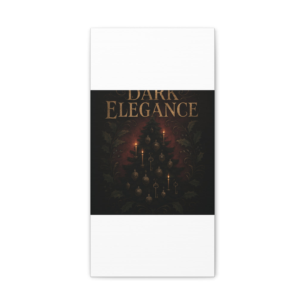 Elegance Christmas Canvas Wall Art — Vintage Candlelit Tree Matte Stretched Print
