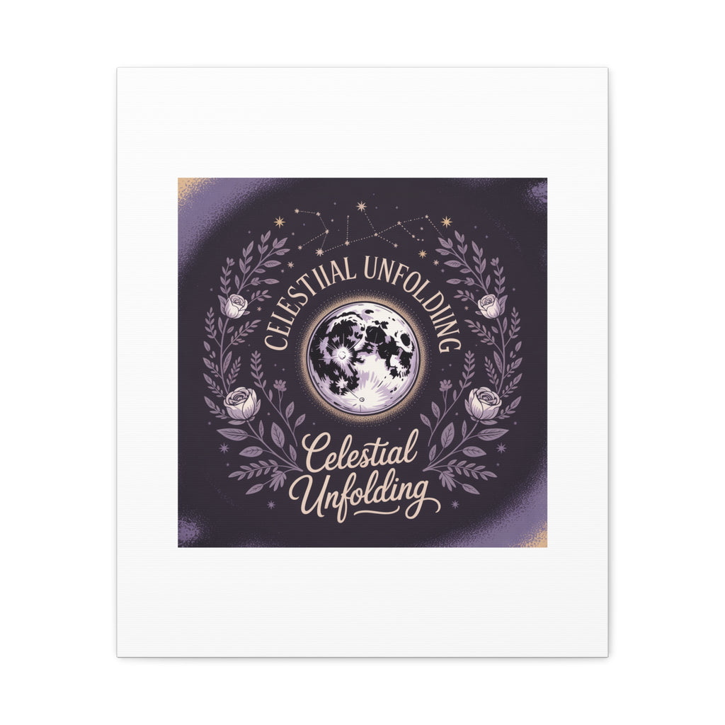 Celestial Unfolding Moon Art Canvas