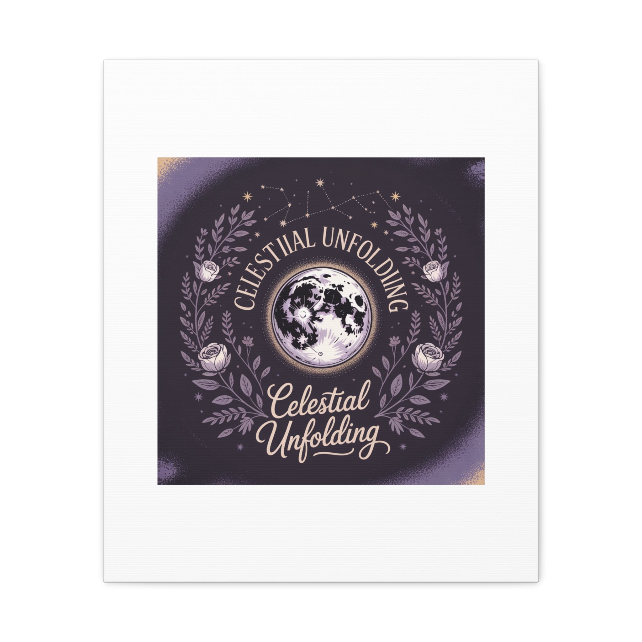 Celestial Unfolding Moon Art Canvas