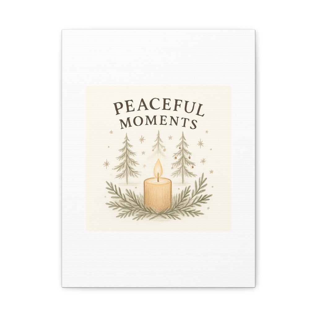 Peaceful Moments Candle Canvas — Matte Stretched Wall Art