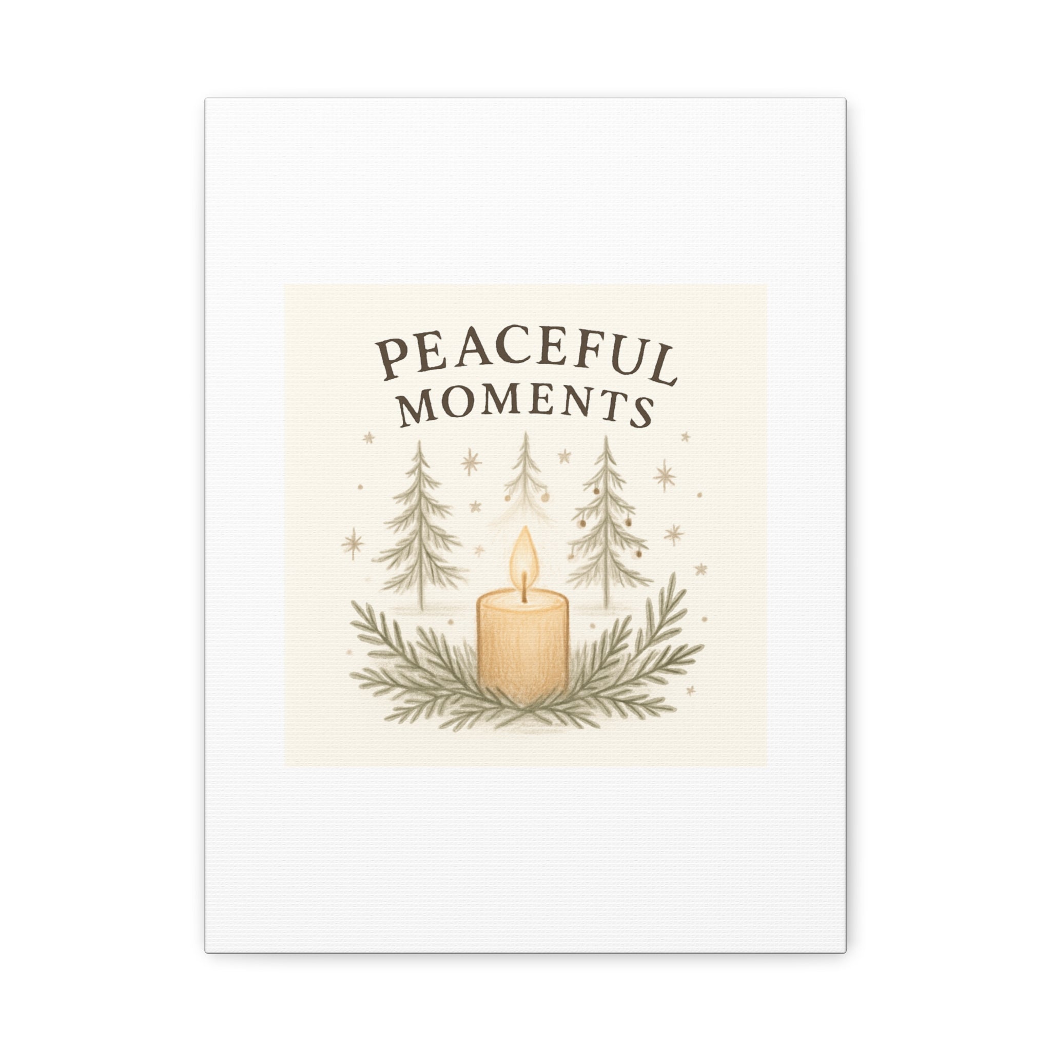 Peaceful Moments Candle Canvas — Matte Stretched Wall Art