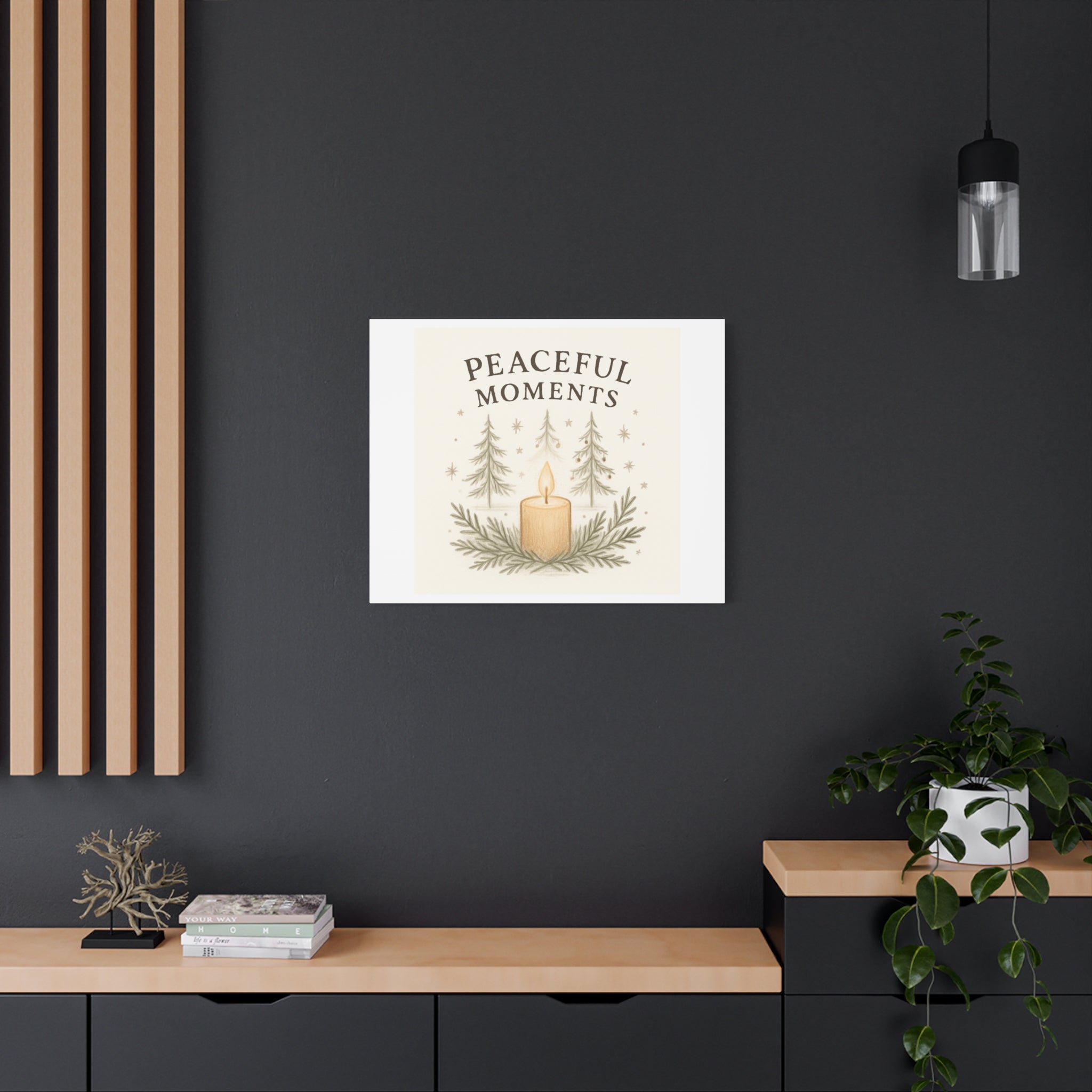 Peaceful Moments Candle Canvas — Matte Stretched Wall Art