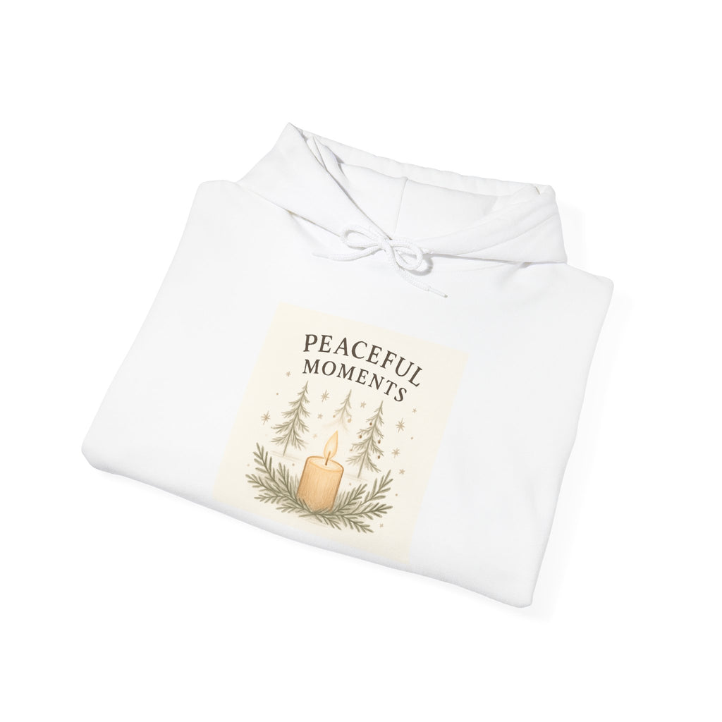 Peaceful Moments Candle Hoodie — Cozy Forest Candle Sweatshirt