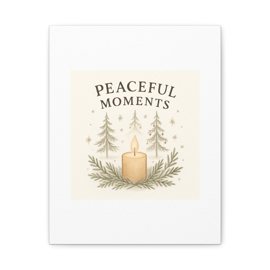 Peaceful Moments Candle Canvas — Matte Stretched Wall Art