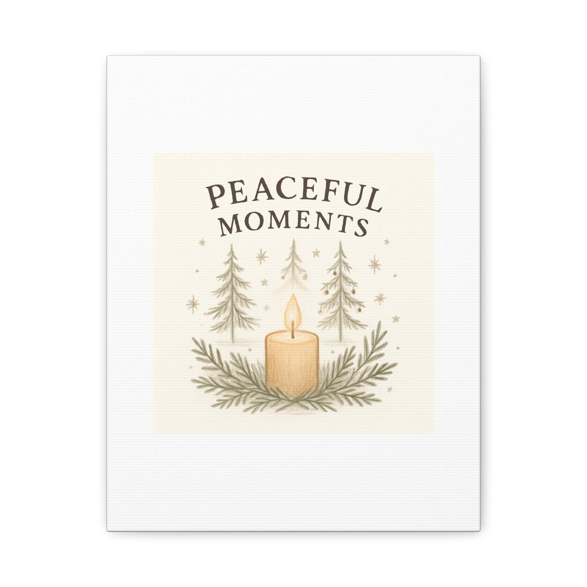 Peaceful Moments Candle Canvas — Matte Stretched Wall Art