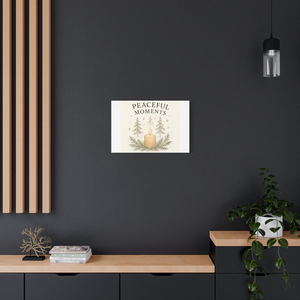 Peaceful Moments Candle Canvas — Matte Stretched Wall Art