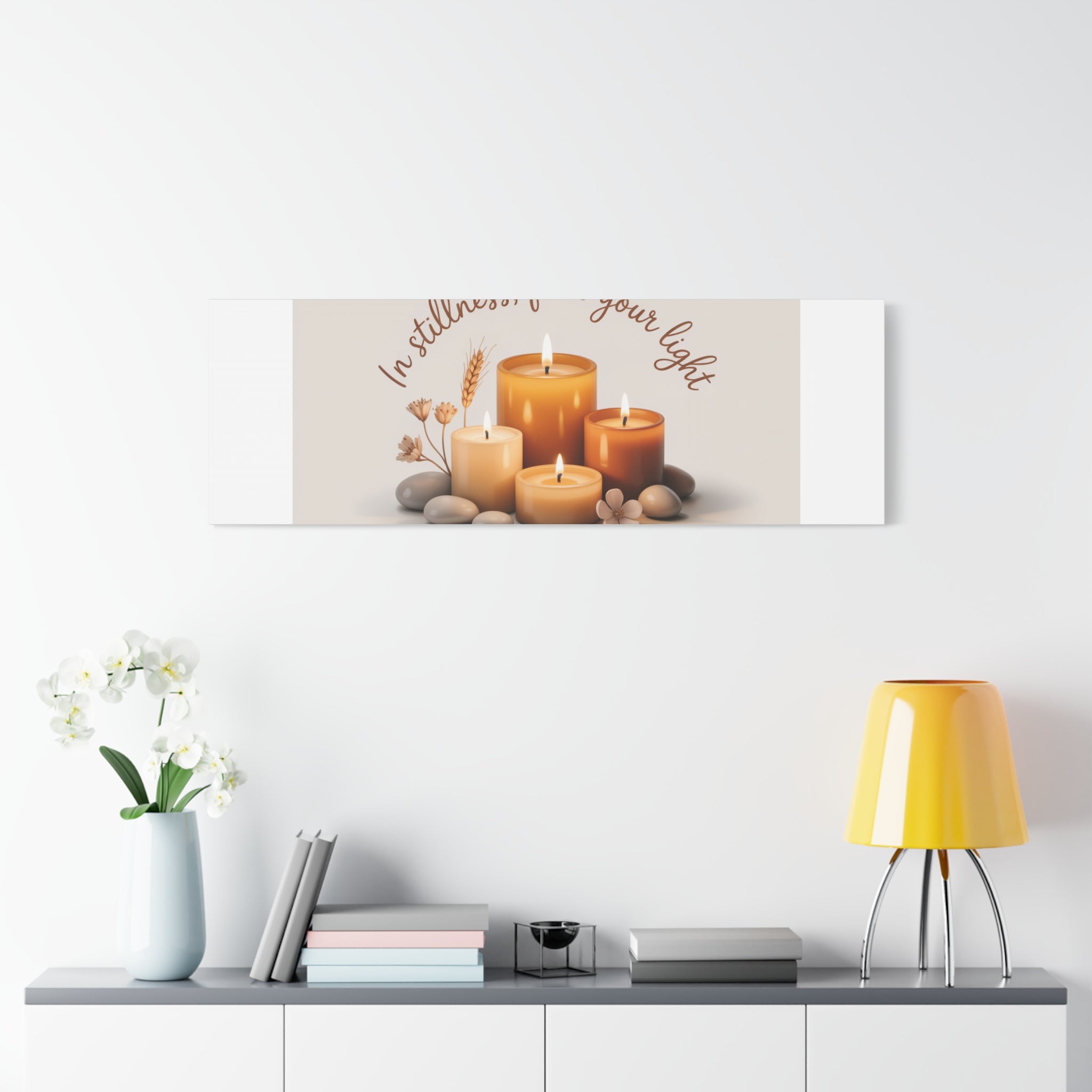 Canvas Wall Art - "In Stillness, Find Your Light" Candle Print