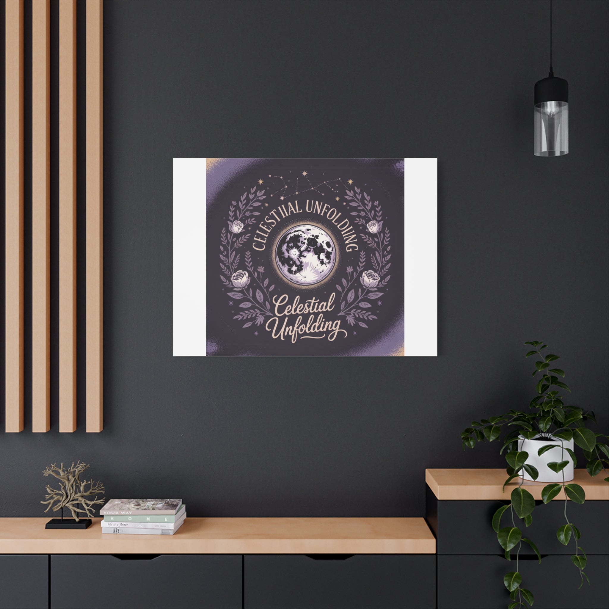 Celestial Unfolding Moon Art Canvas