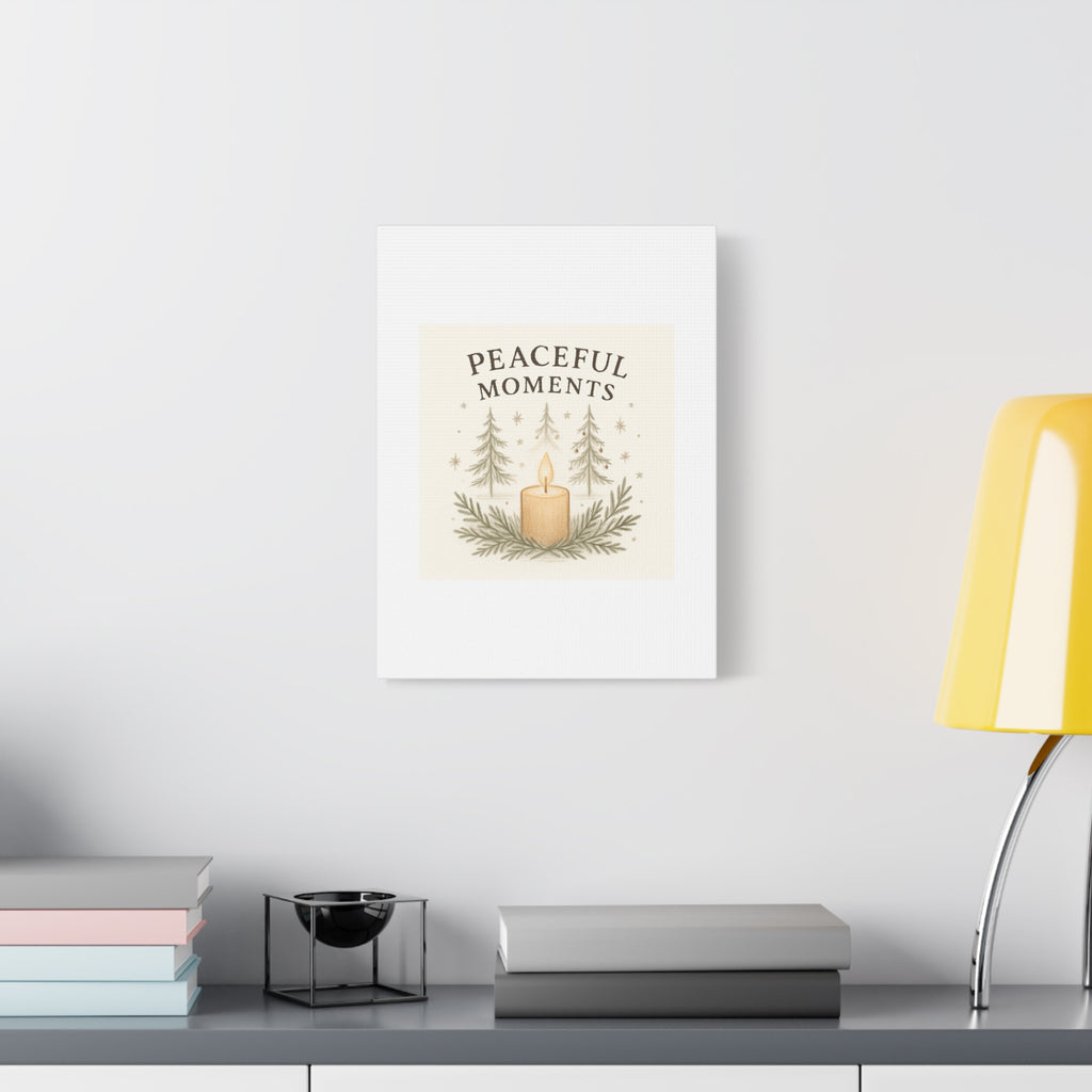 Peaceful Moments Candle Canvas — Matte Stretched Wall Art