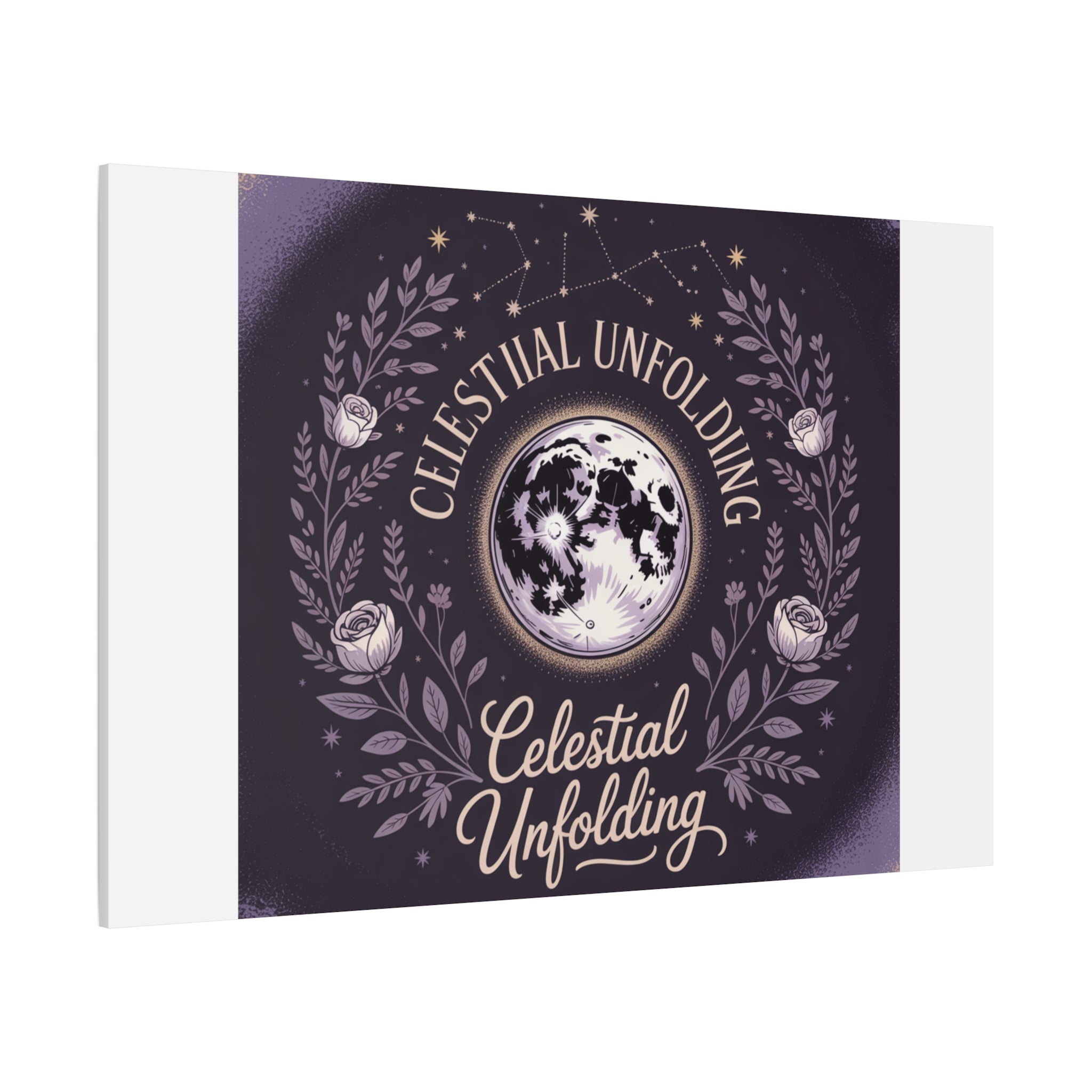 Celestial Unfolding Moon Art Canvas