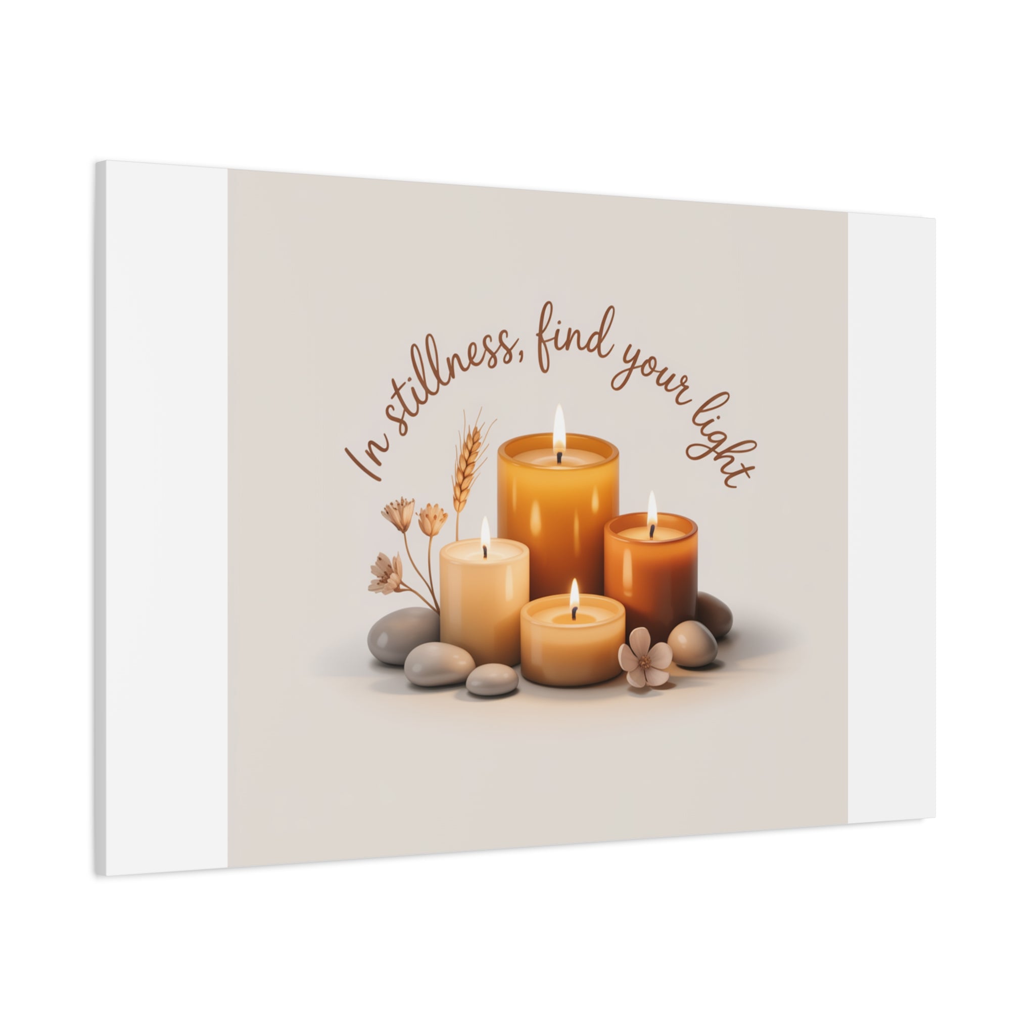 Canvas Wall Art - "In Stillness, Find Your Light" Candle Print