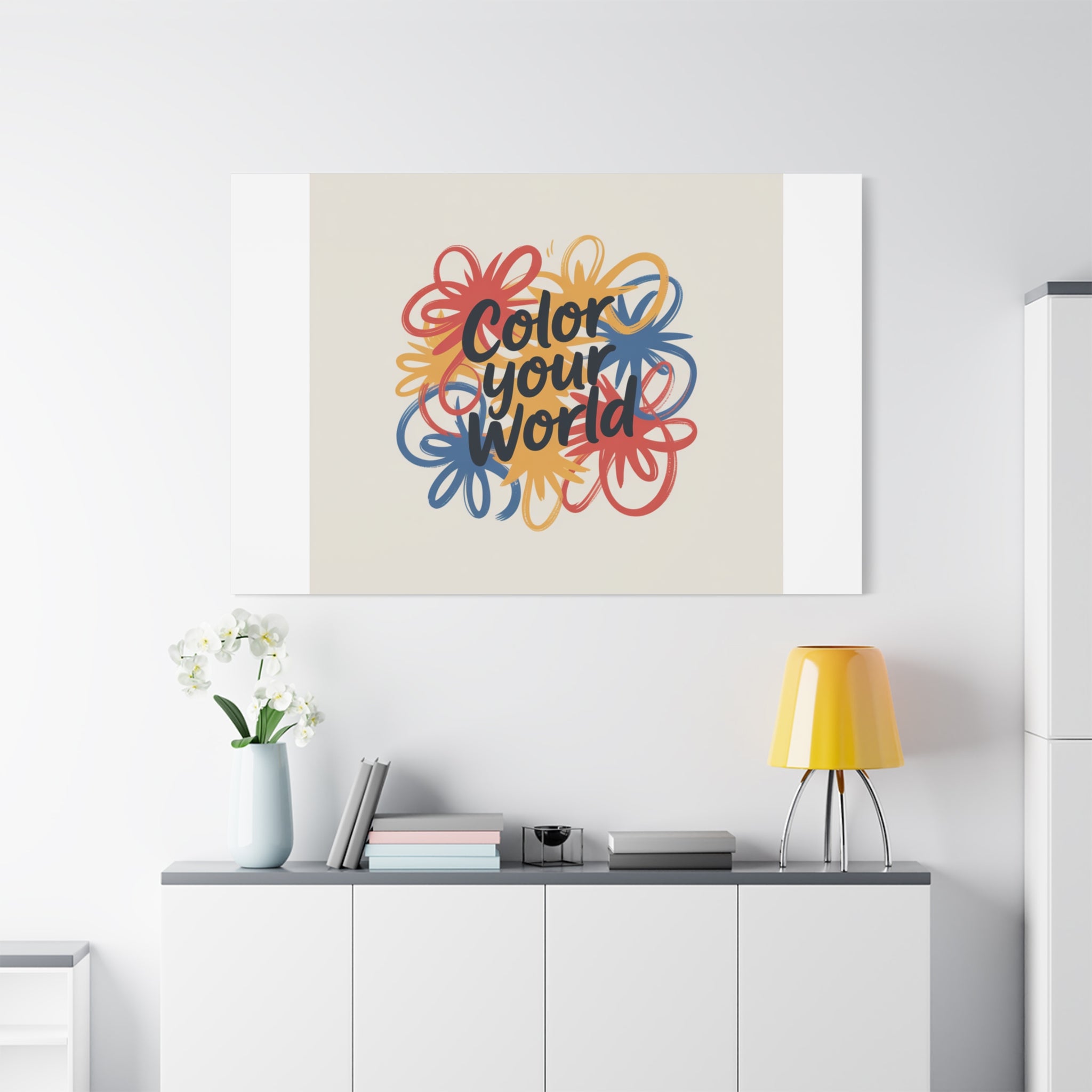 Canvas Art – “Color Your World” Floral Wall Art