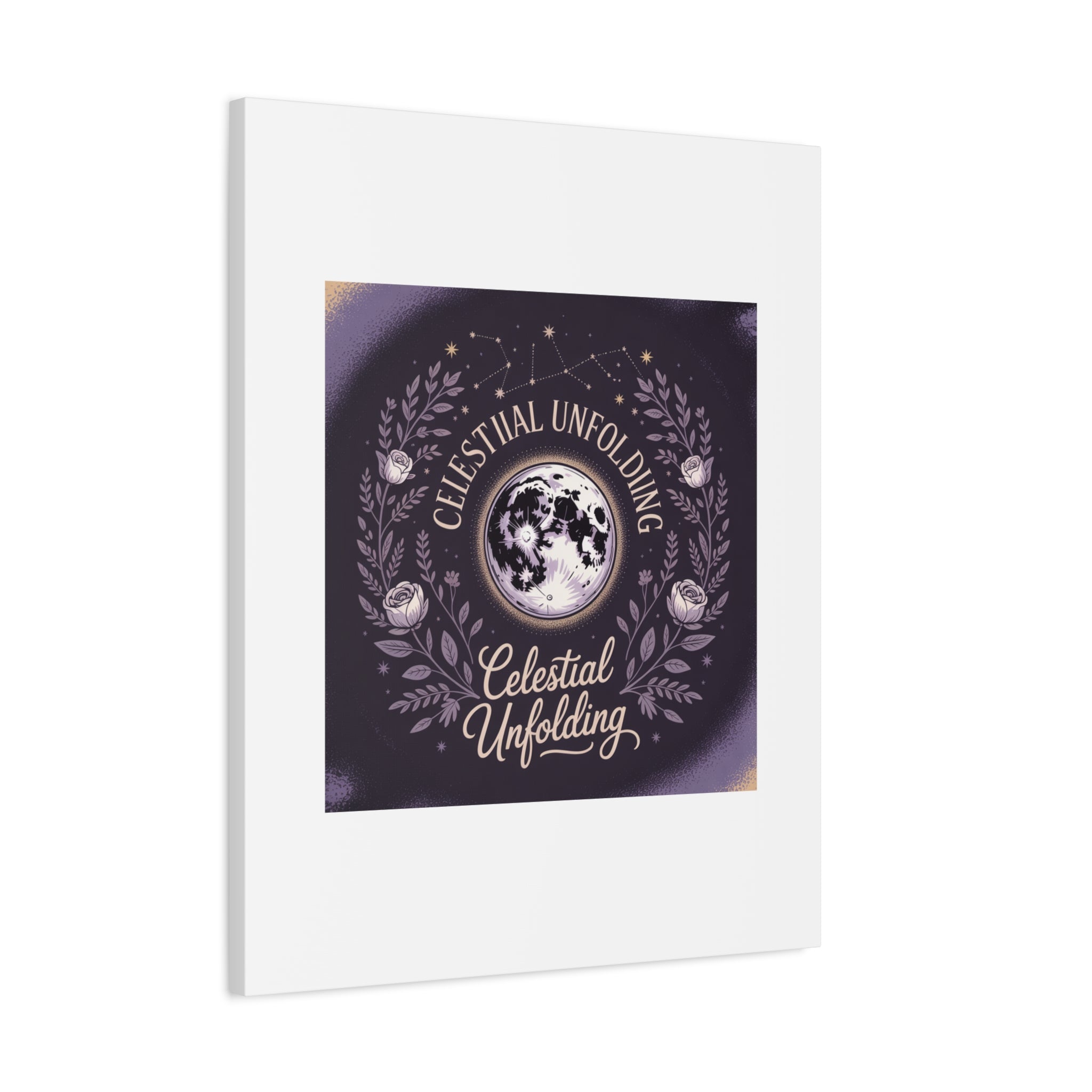 Celestial Unfolding Moon Art Canvas