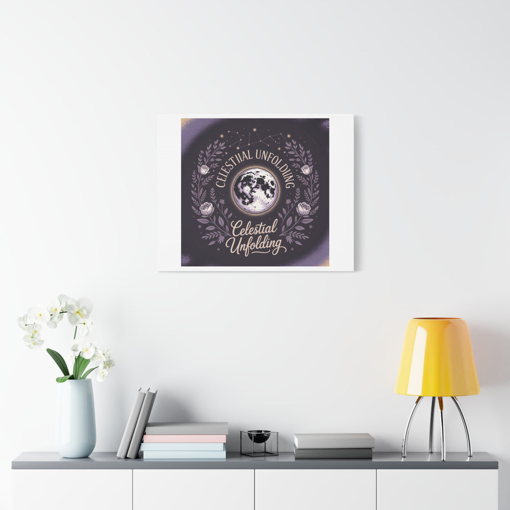 Celestial Unfolding Moon Art Canvas