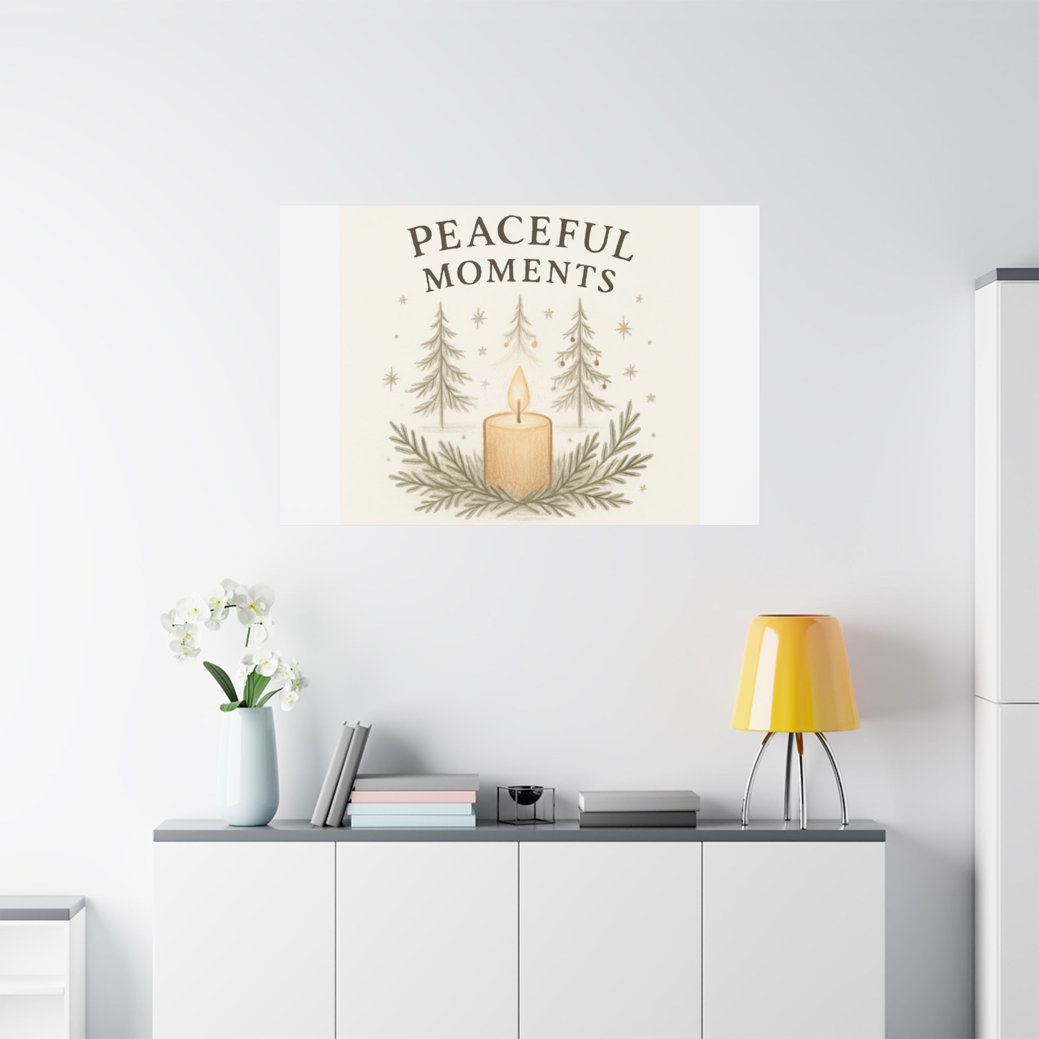 Peaceful Moments Candle Canvas — Matte Stretched Wall Art