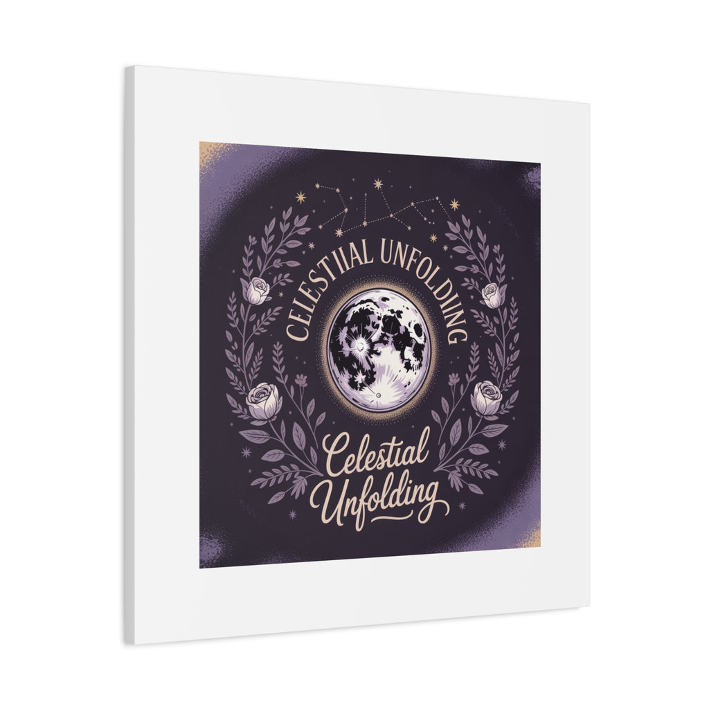 Celestial Unfolding Moon Art Canvas