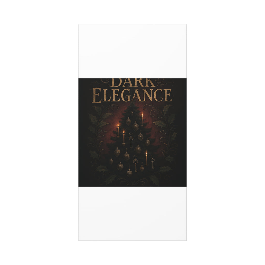 Elegance Christmas Canvas Wall Art — Vintage Candlelit Tree Matte Stretched Print