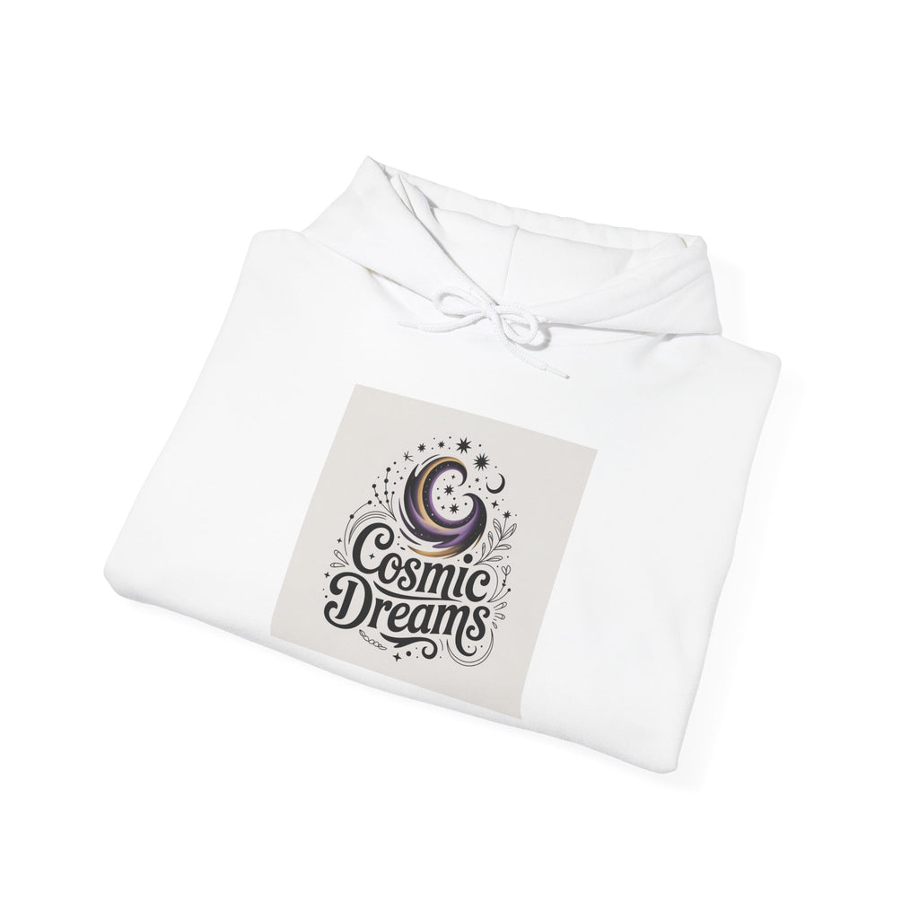 Cosmic Dreams Hoodie – Retro Moon & Stars Graphic Sweatshirt