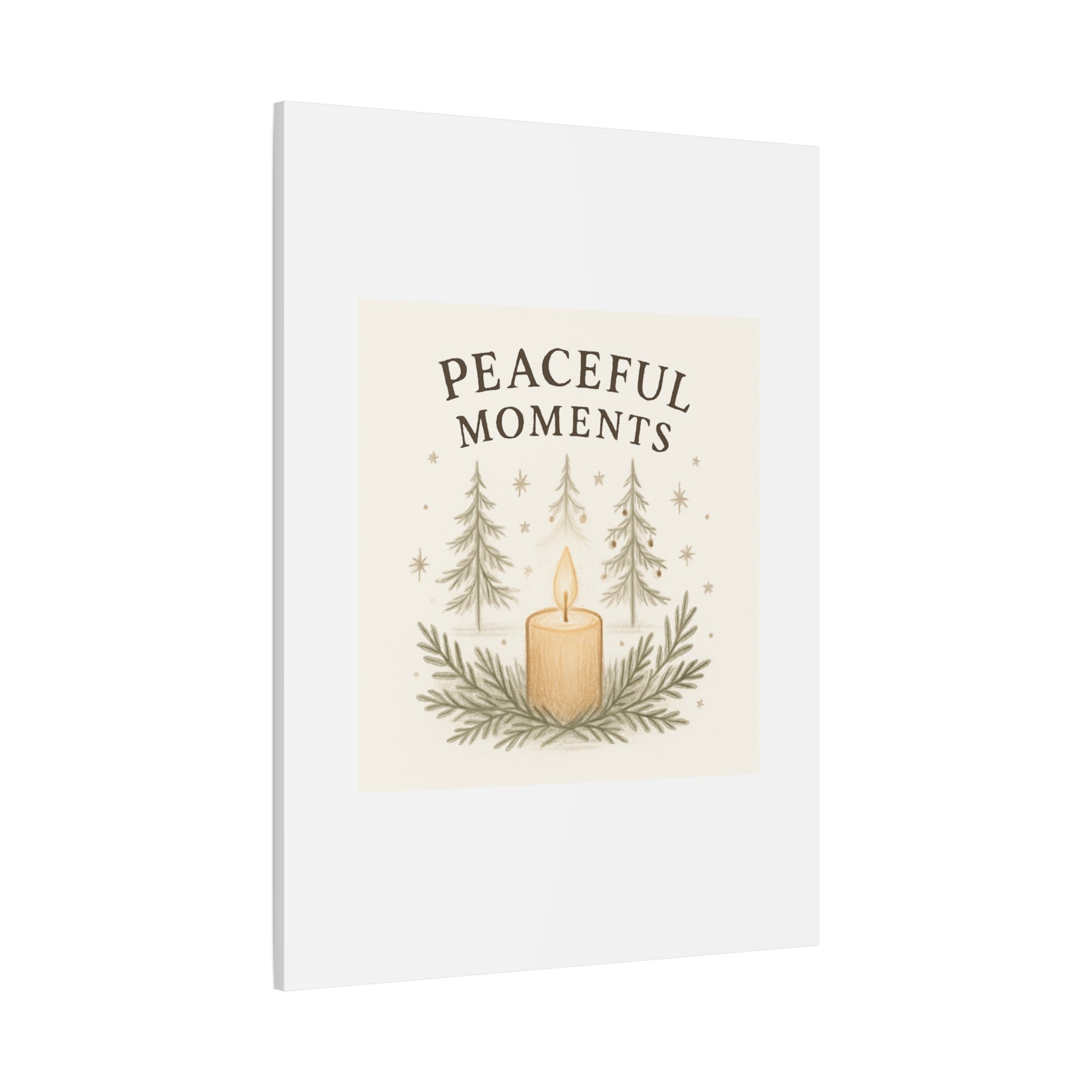 Peaceful Moments Candle Canvas — Matte Stretched Wall Art