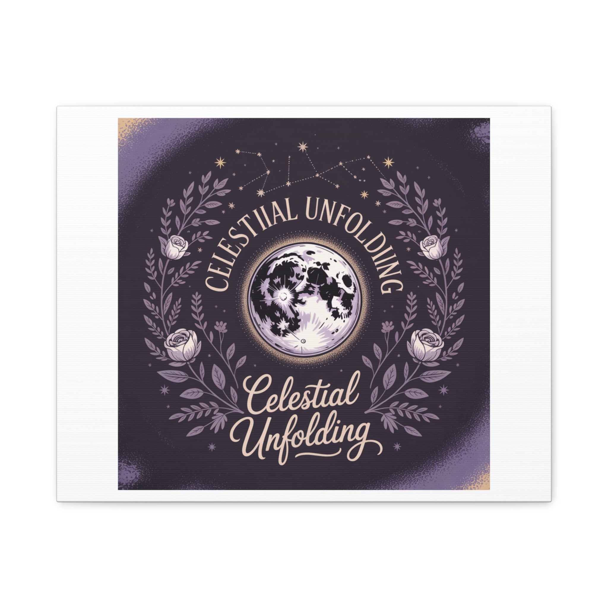 Celestial Unfolding Moon Art Canvas