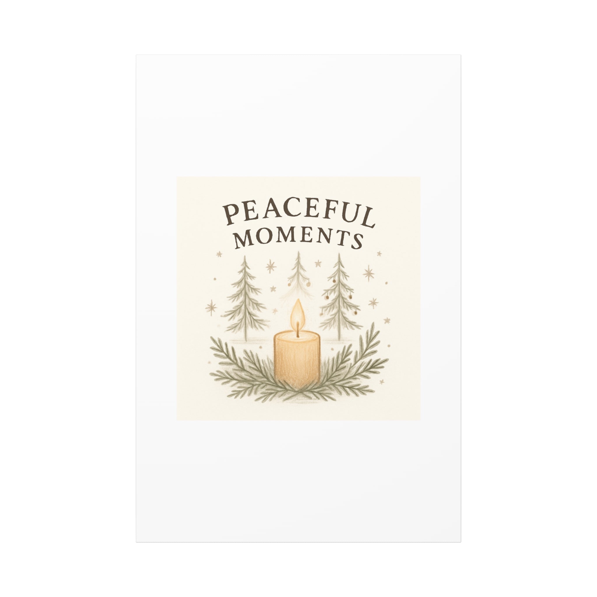 Peaceful Moments Candle Canvas — Matte Stretched Wall Art