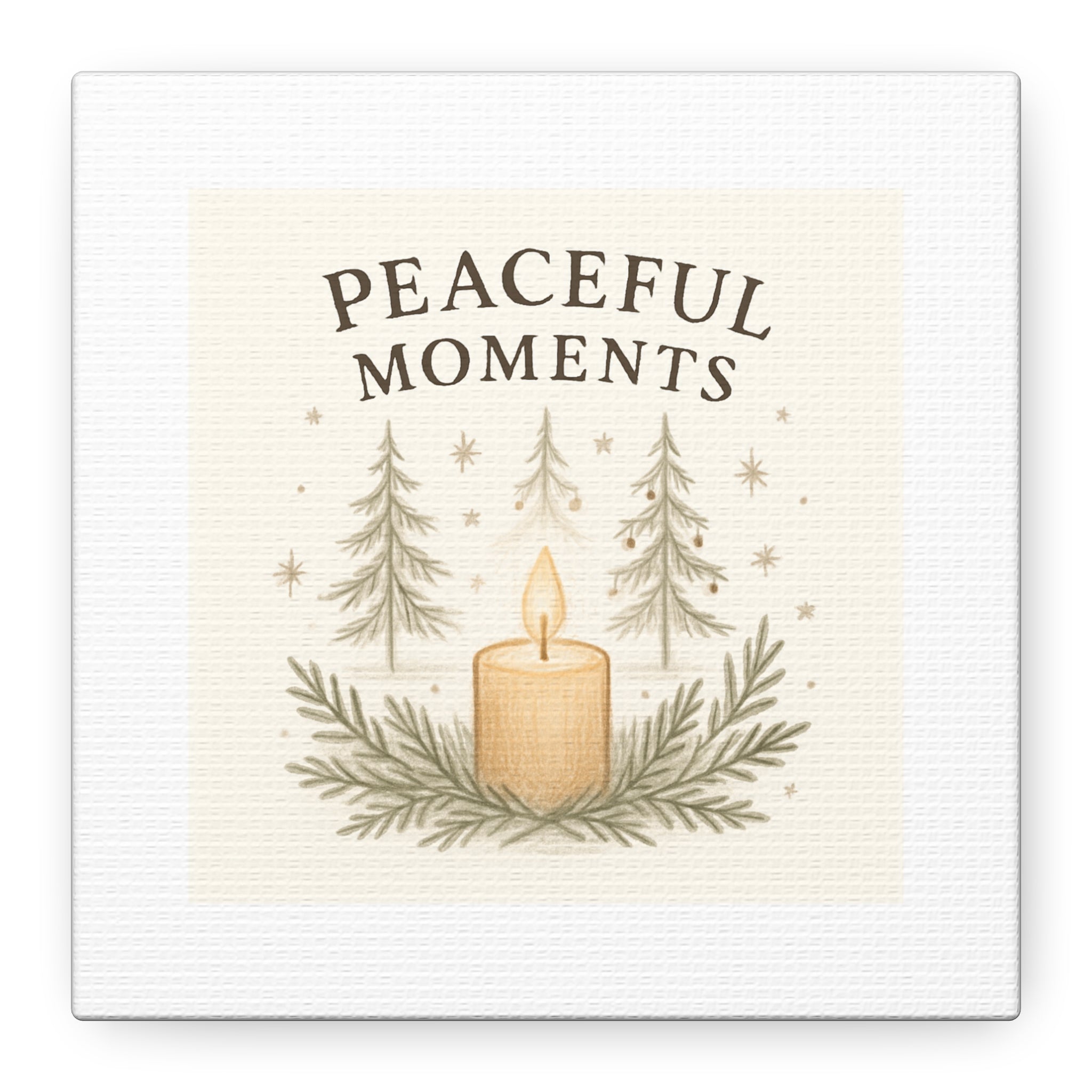 Peaceful Moments Candle Canvas — Matte Stretched Wall Art