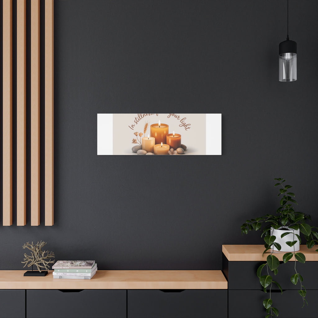 Canvas Wall Art - "In Stillness, Find Your Light" Candle Print