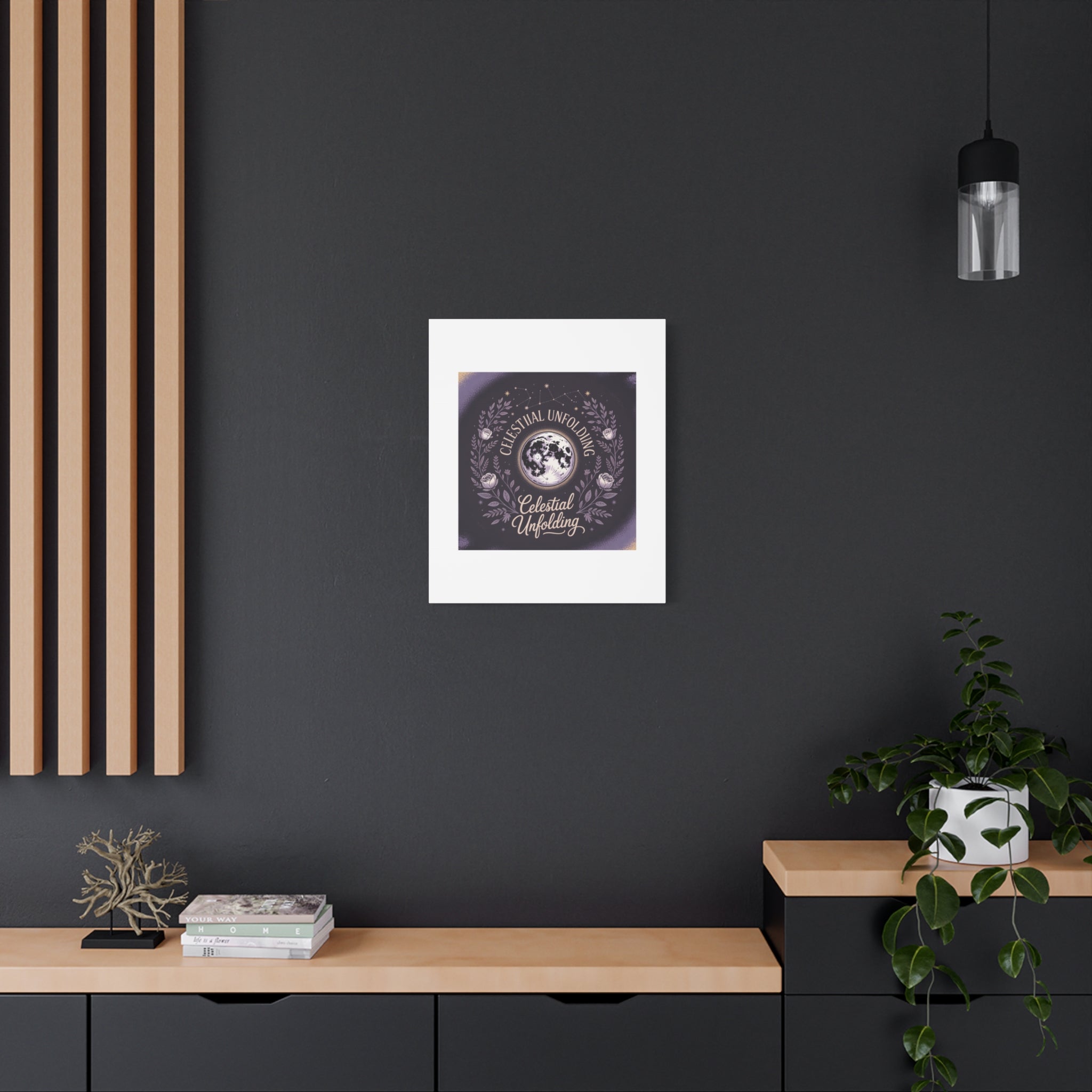 Celestial Unfolding Moon Art Canvas