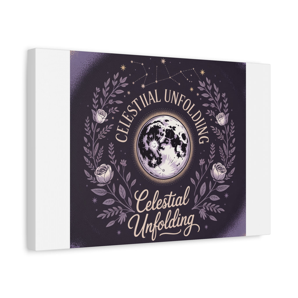 Celestial Unfolding Moon Art Canvas