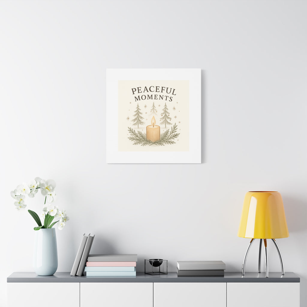 Peaceful Moments Candle Canvas — Matte Stretched Wall Art