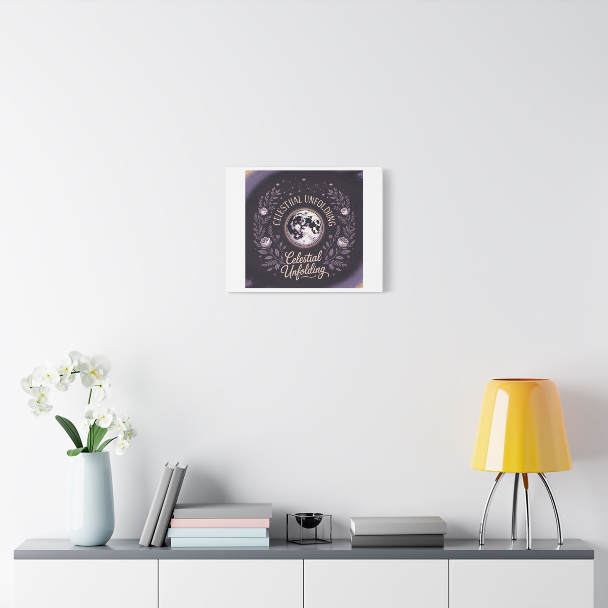 Celestial Unfolding Moon Art Canvas
