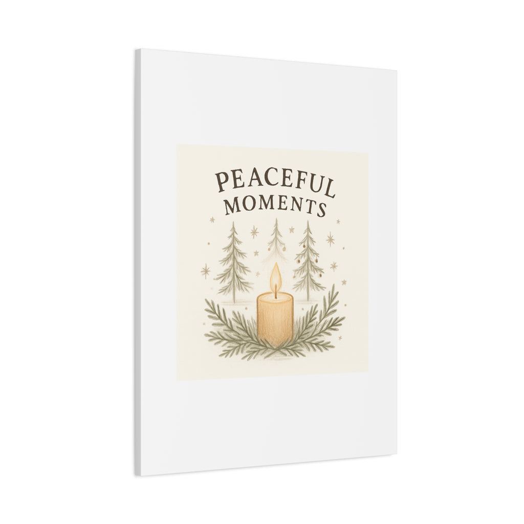 Peaceful Moments Candle Canvas — Matte Stretched Wall Art