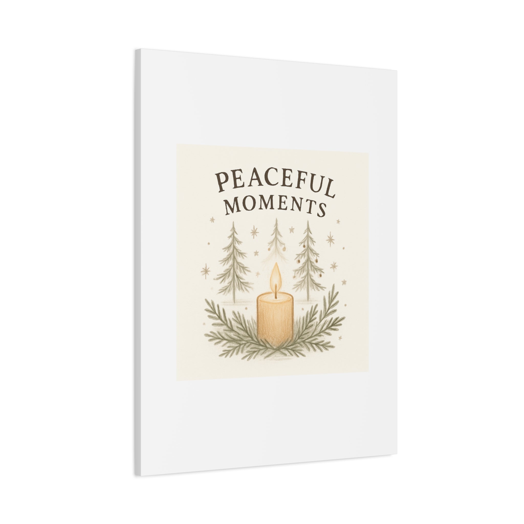 Peaceful Moments Candle Canvas — Matte Stretched Wall Art