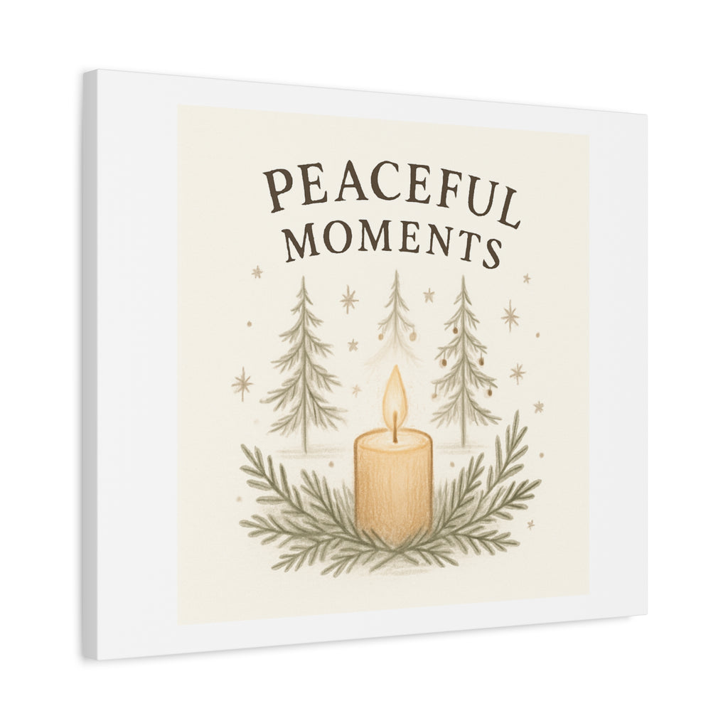 Peaceful Moments Candle Canvas — Matte Stretched Wall Art