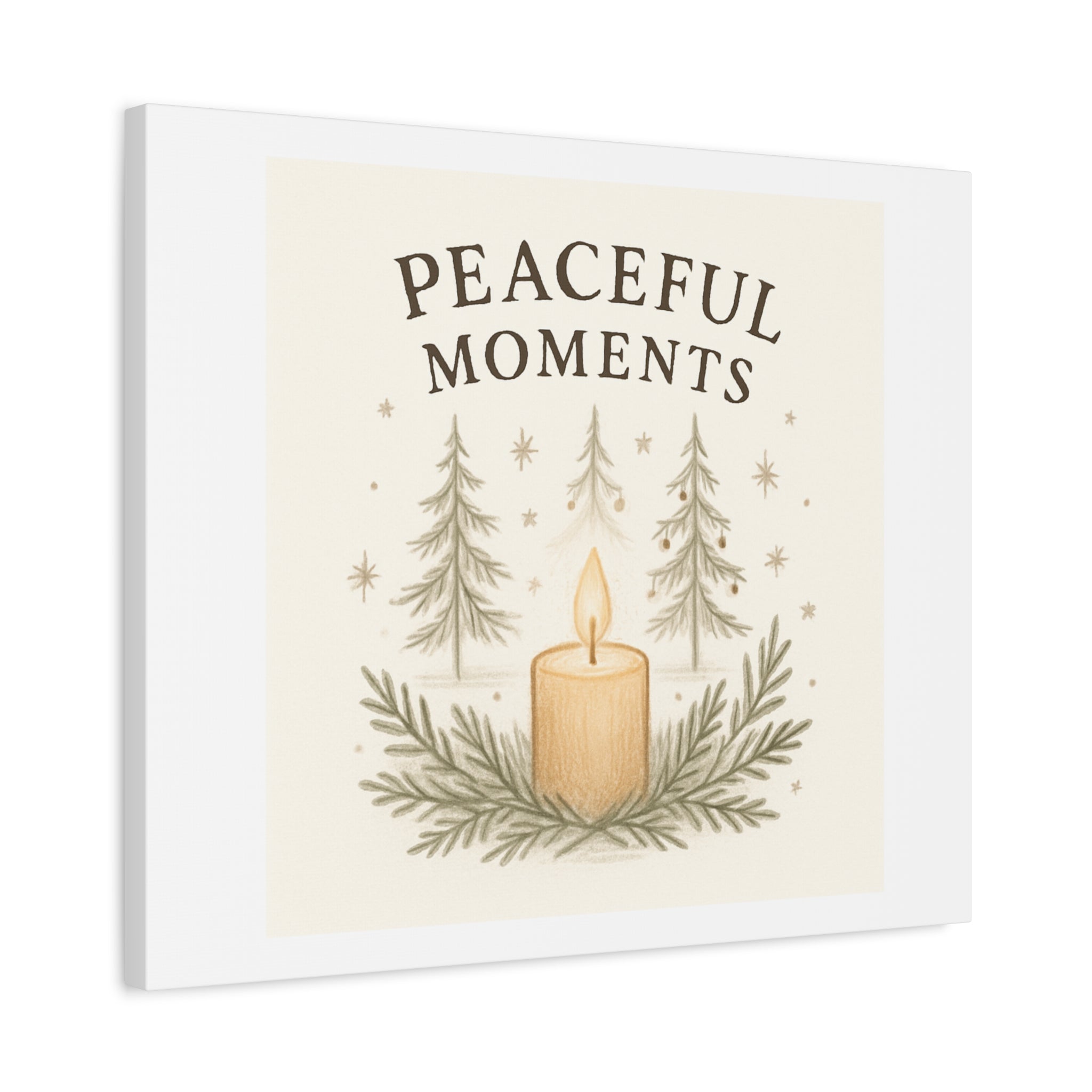 Peaceful Moments Candle Canvas — Matte Stretched Wall Art