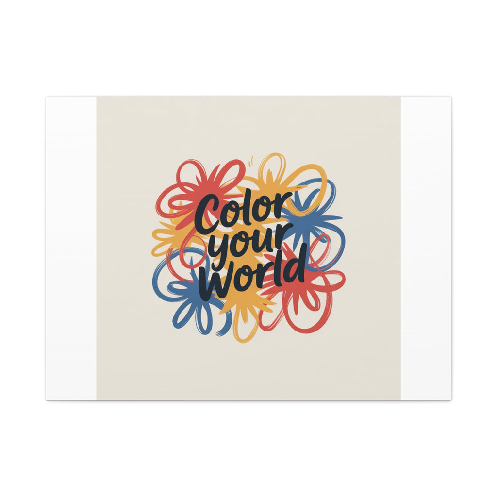 Canvas Art – “Color Your World” Floral Wall Art