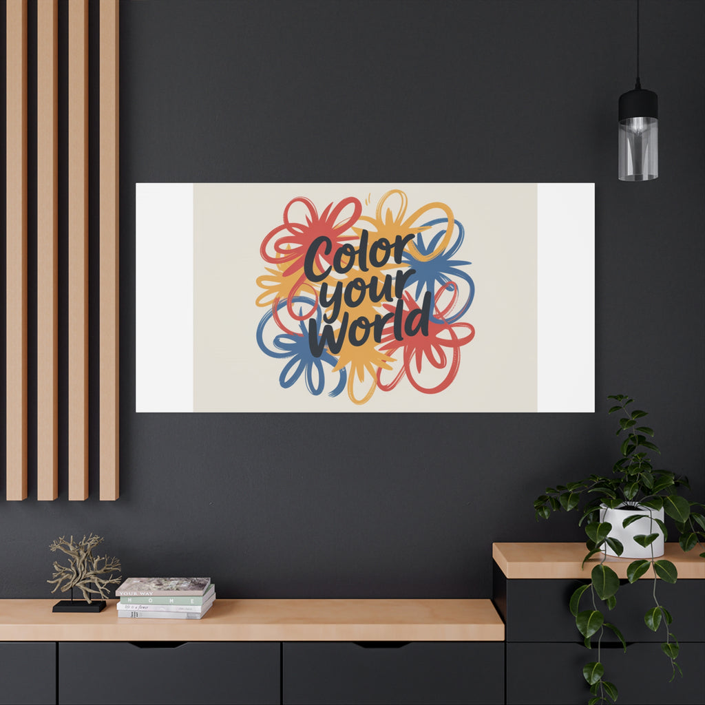 Canvas Art – “Color Your World” Floral Wall Art